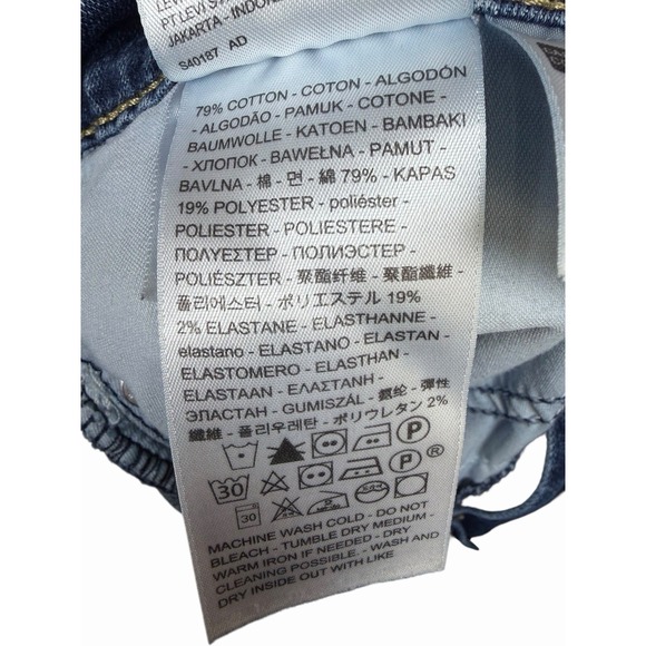 Levi's Women's 314 Shaping Straight Jeans Size 29 Blue Medium Wash #2017 - Picture 9 of 9